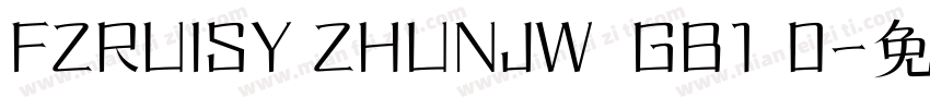 FZRUISY ZHUNJW  GB1 0字体转换